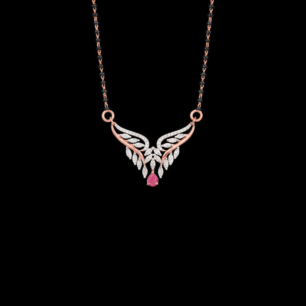 18K Rose Gold Diamond Tanmaniya - 0.954ct VVS-FG with Colour Stones