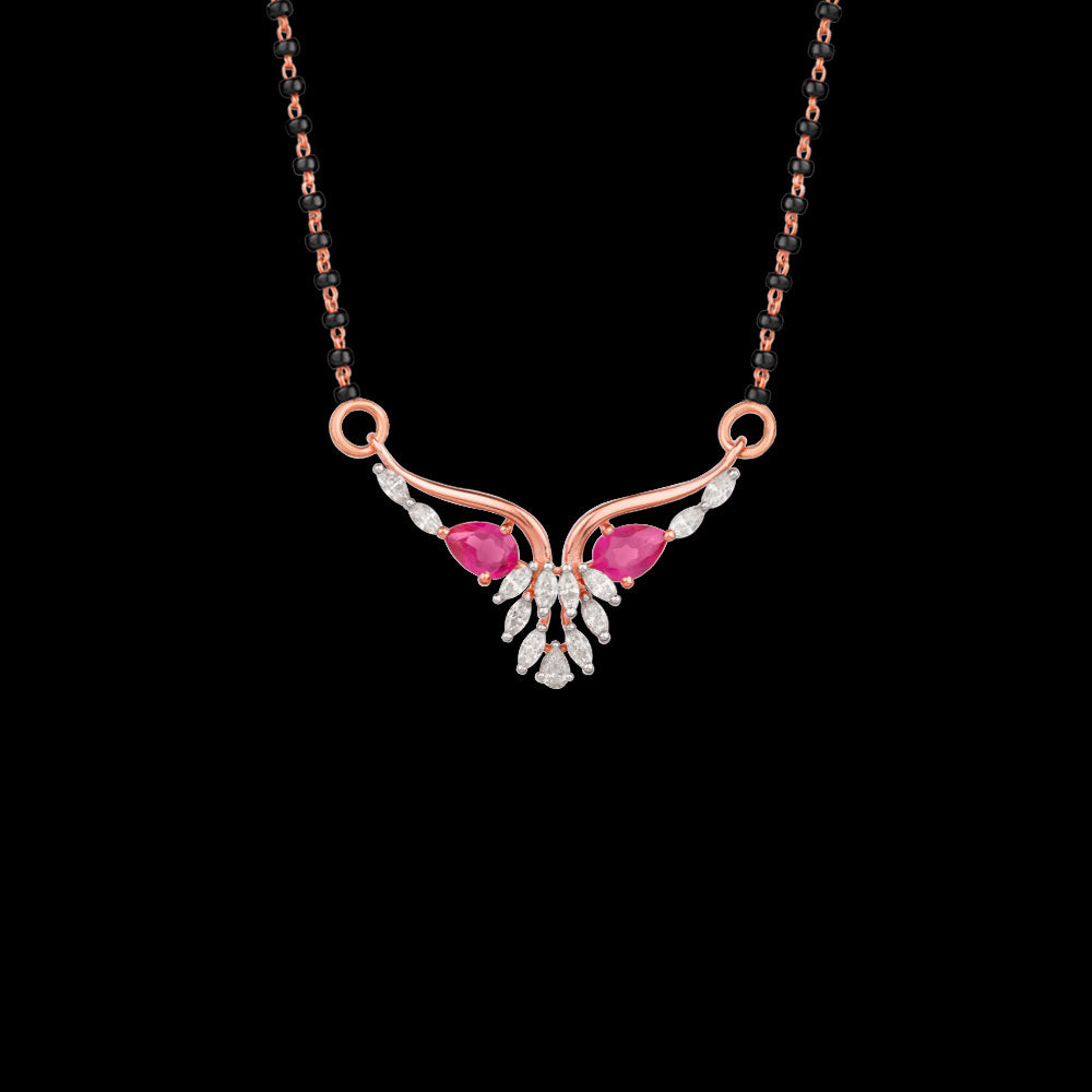 18K Rose Gold Diamond Tanmaniya - 0.493ct VVS-FG with Colour Stones