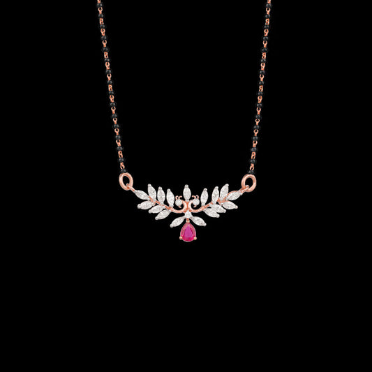 18K Rose Gold Diamond Tanmaniya - 0.807ct VVS-EF with Colour Stones