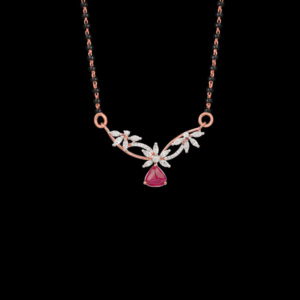 18K Rose Gold Diamond Tanmaniya - 0.549ct VVS-FG with Colour Stones