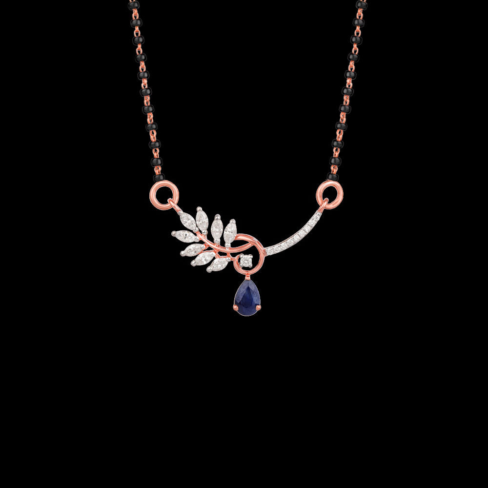 18K Rose Gold Diamond Tanmaniya - 0.43ct VVS-FG with Colour Stones