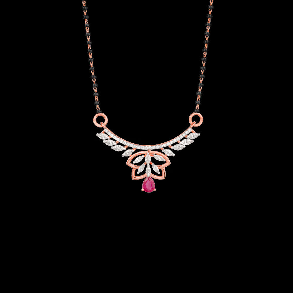 18K Rose Gold Diamond Tanmaniya - 0.669ct VVS-FG with Colour Stones