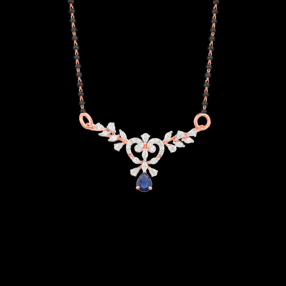 18K Rose Gold Diamond Tanmaniya - 0.547ct VVS-EF with Colour Stones