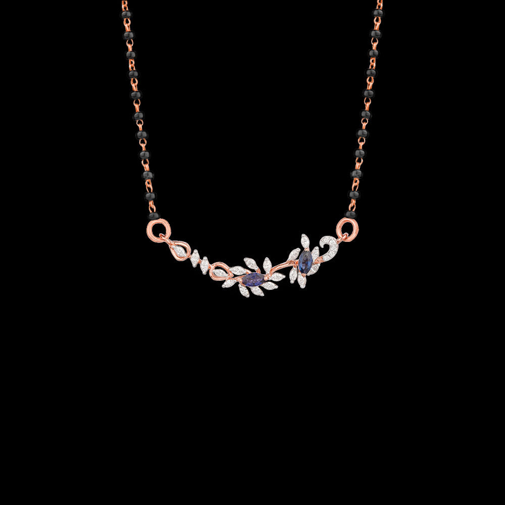 18K Rose Gold Diamond Tanmaniya - 0.345ct VVS-EF with Colour Stones