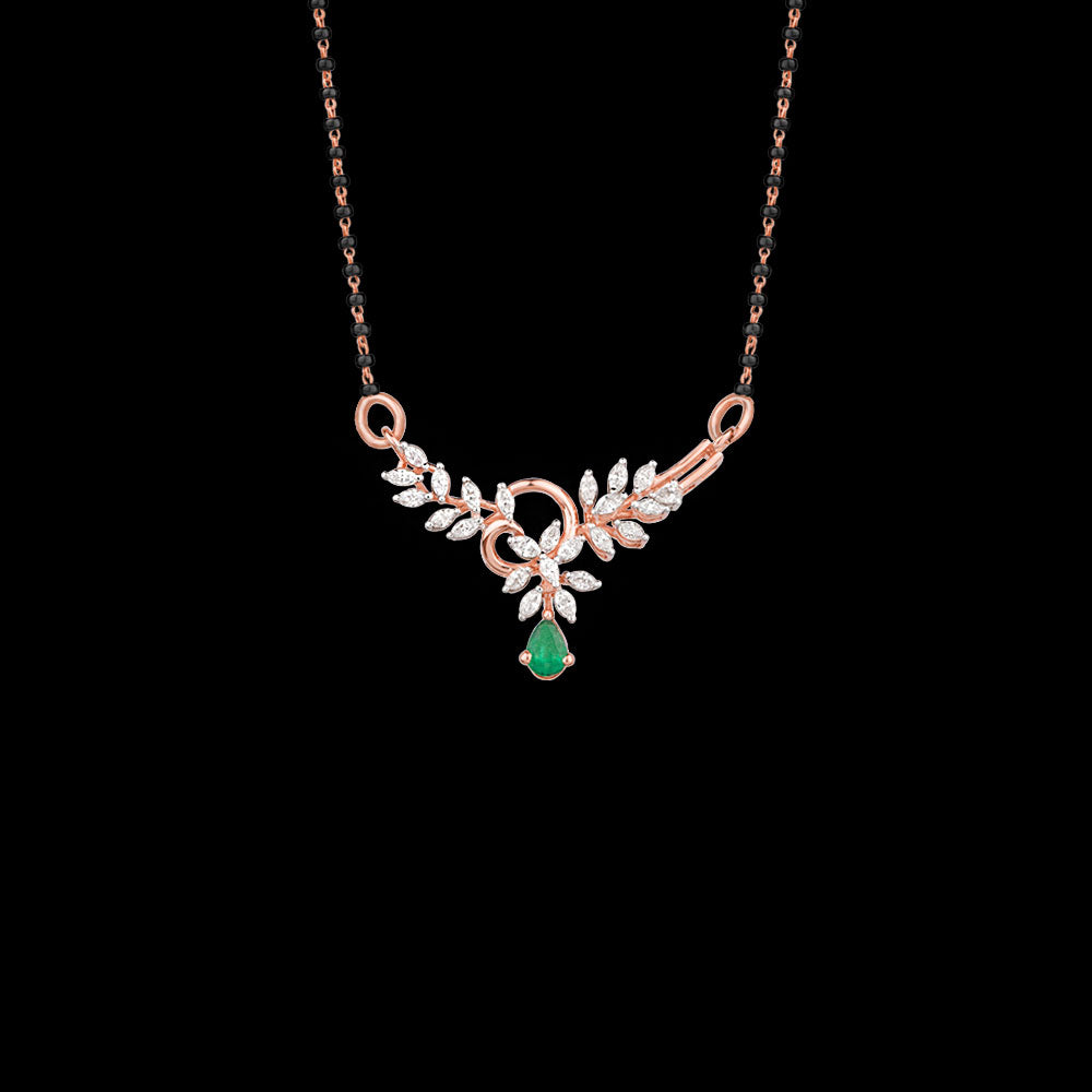 18K Rose Gold Diamond Tanmaniya - 0.484ct VVS-EF with Colour Stones