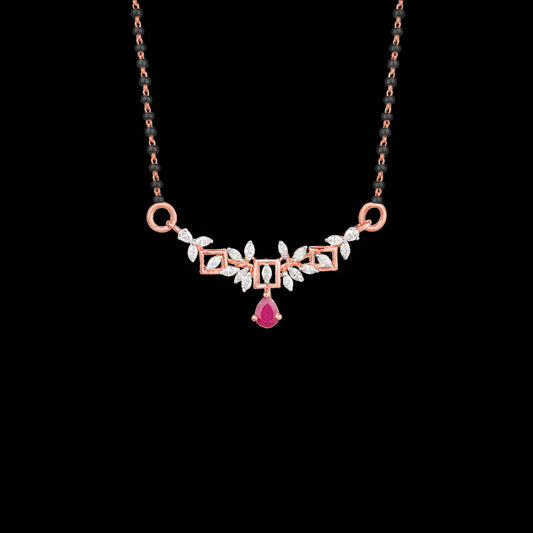 18K Rose Gold Diamond Tanmaniya - 0.434ct VVS-EF with Colour Stones