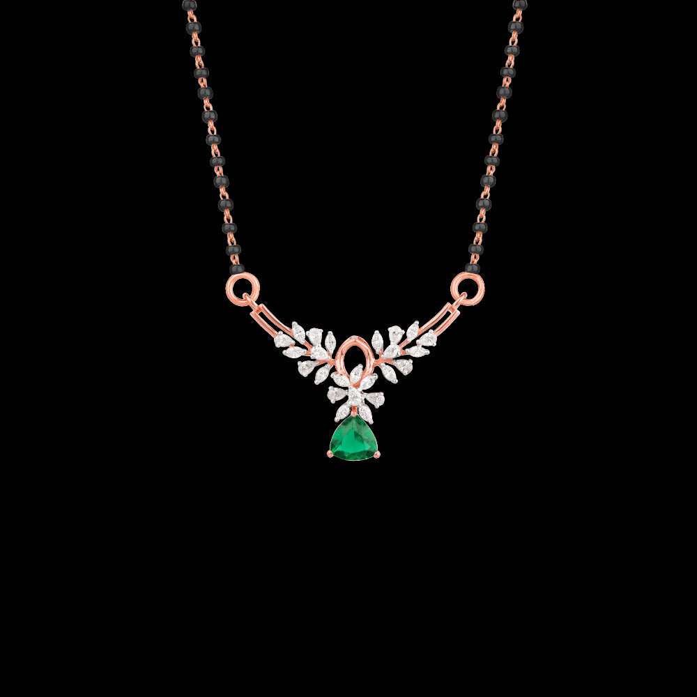 18K Rose Gold Diamond Tanmaniya - 0.554ct VVS-EF with Colour Stones