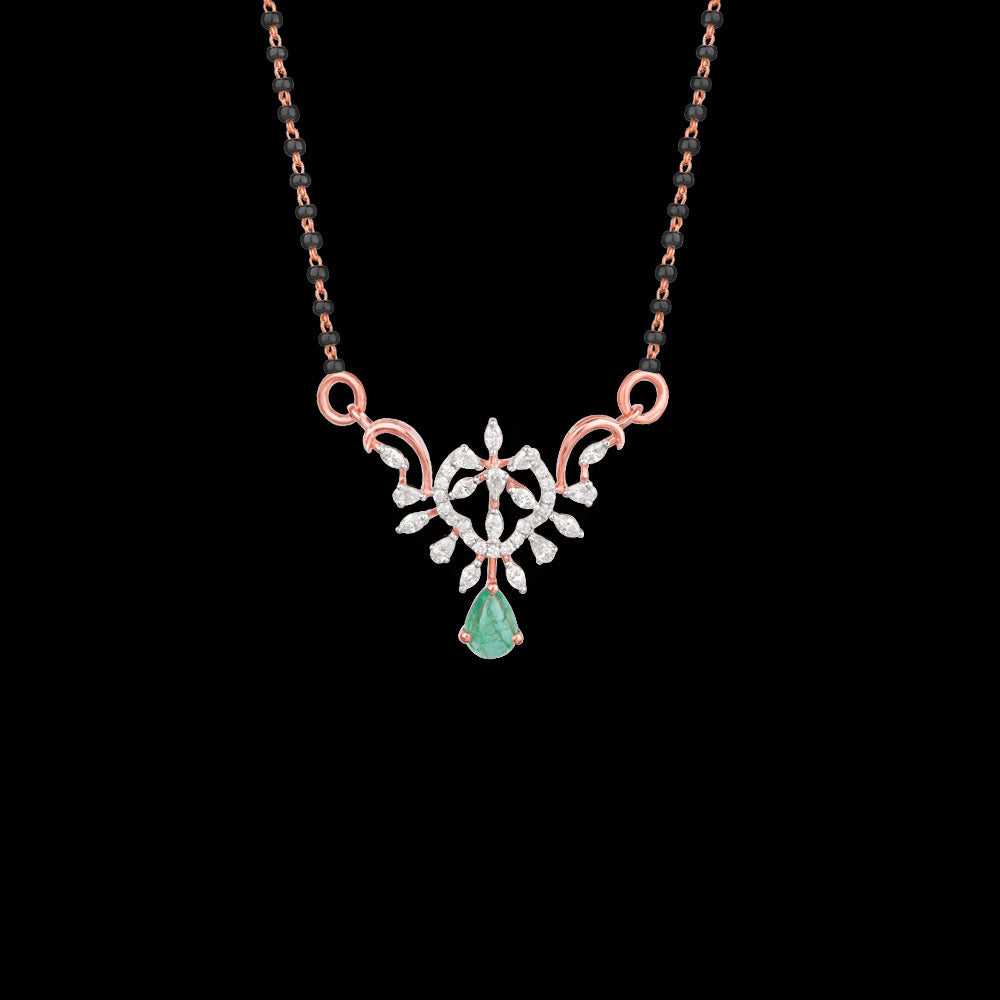 18K Rose Gold Diamond Tanmaniya - 0.481ct VVS-EF with Colour Stones