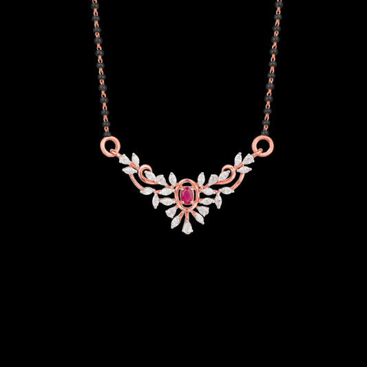 18K Rose Gold Diamond Tanmaniya - 0.553ct VVS-EF with Colour Stones