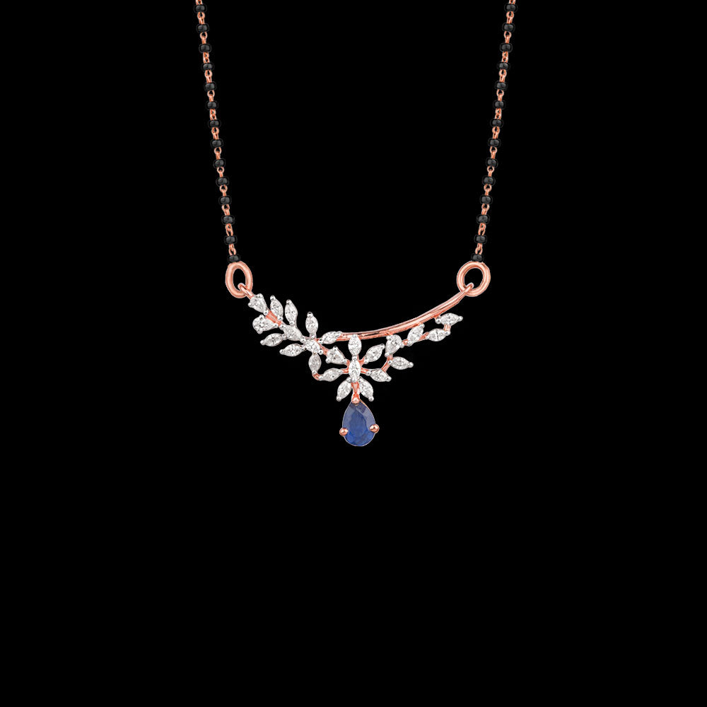 18K Rose Gold Diamond Tanmaniya - 0.516ct VVS-EF with Colour Stones