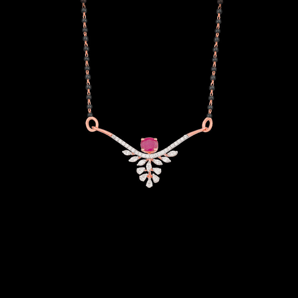 18K Rose Gold Diamond Tanmaniya - 0.392ct VVS-EF with Colour Stones