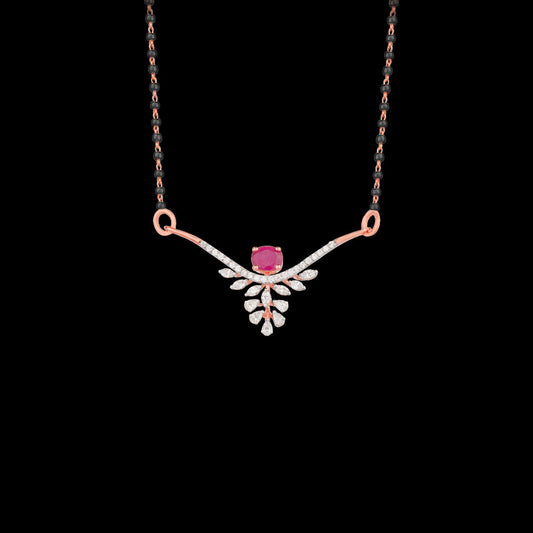 18K Rose Gold Diamond Tanmaniya - 0.392ct VVS-EF with Colour Stones