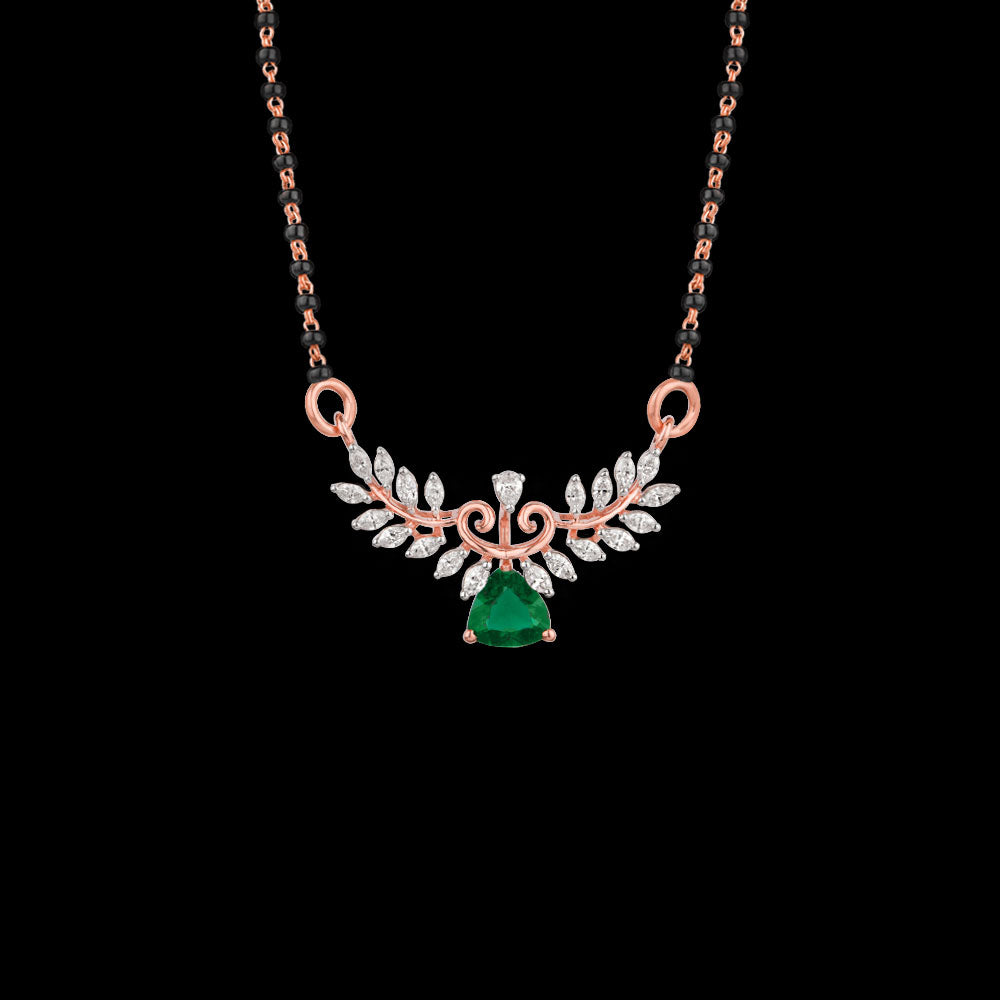 18K Rose Gold Diamond Tanmaniya - 0.48ct VVS-EF with Colour Stones