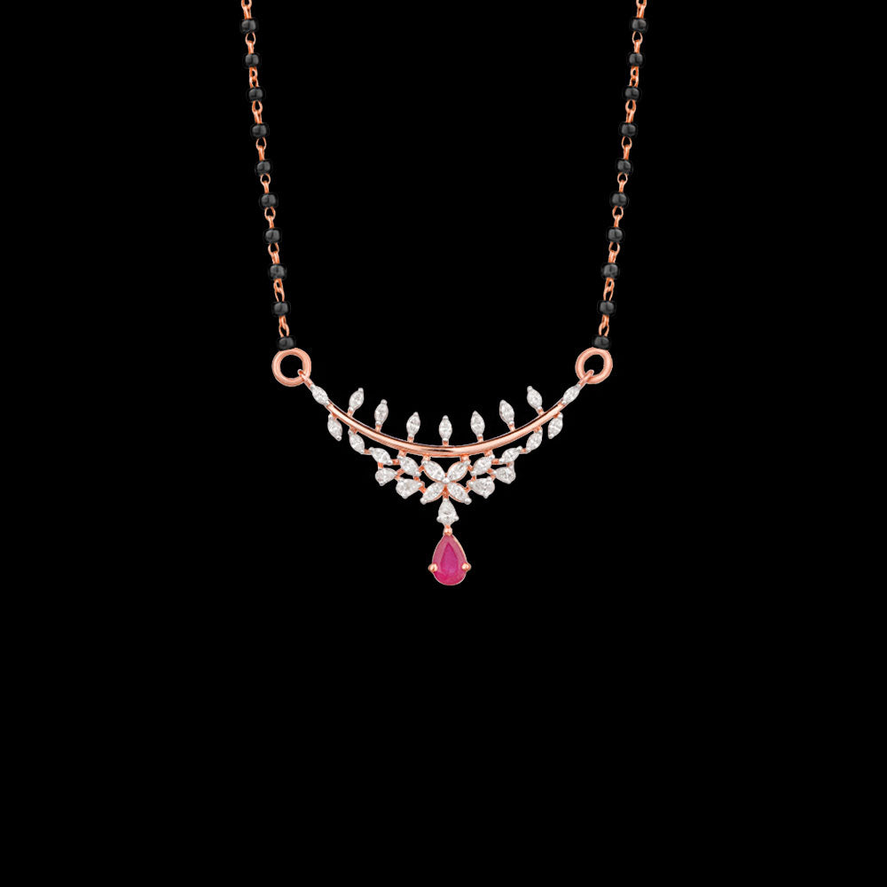 18K Rose Gold Diamond Tanmaniya - 0.631ct VVS-EF with Colour Stones