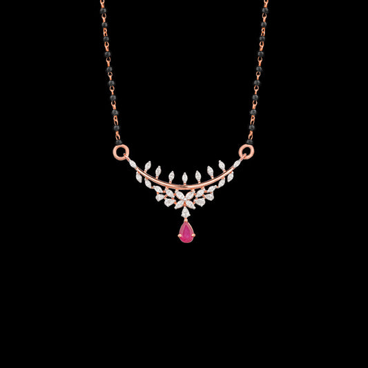 18K Rose Gold Diamond Tanmaniya - 0.631ct VVS-EF with Colour Stones