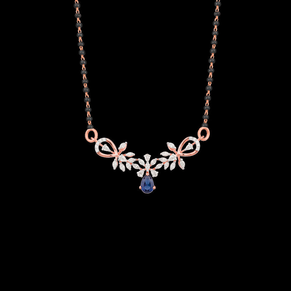18K Rose Gold Diamond Tanmaniya - 0.585ct VVS-EF with Colour Stones