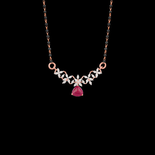 18K Rose Gold Diamond Tanmaniya - 0.512ct VVS-EF with Colour Stones