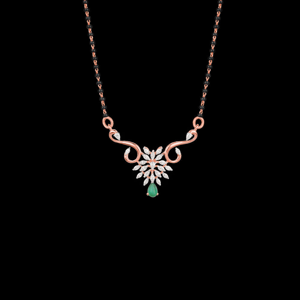 18K Rose Gold Diamond Tanmaniya - 0.534ct VVS-EF with Colour Stones