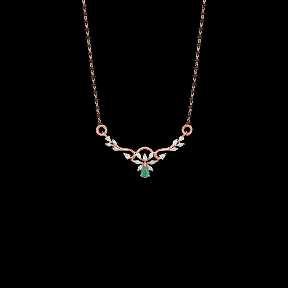 18K Rose Gold Diamond Tanmaniya - 0.391ct VVS-EF with Colour Stones