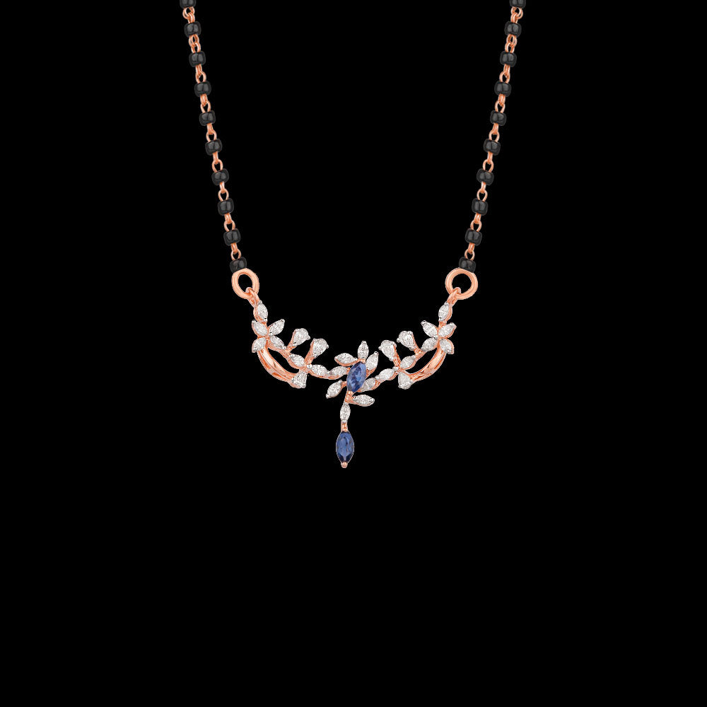 18K Rose Gold Diamond Tanmaniya - 0.646ct VVS-EF with Colour Stones