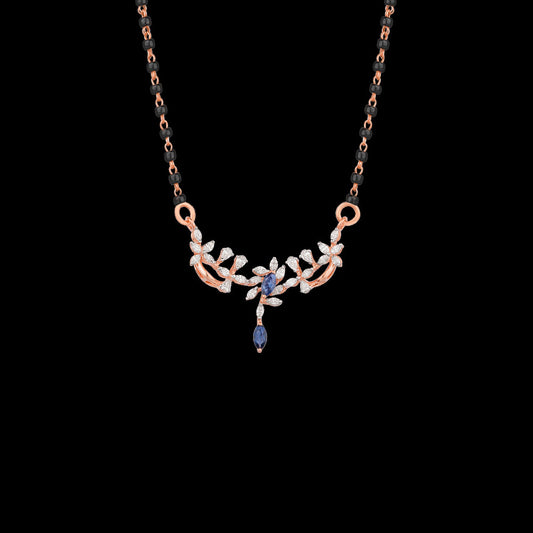 18K Rose Gold Diamond Tanmaniya - 0.646ct VVS-EF with Colour Stones