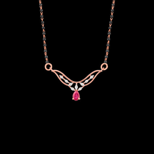 18K Rose Gold Diamond Tanmaniya - 0.194ct VVS-EF with Colour Stones