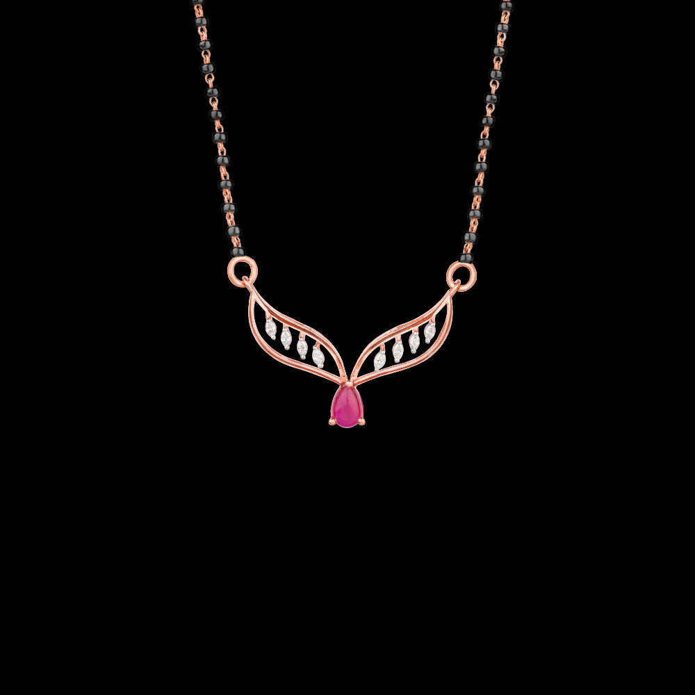 18K Rose Gold Diamond Tanmaniya - 0.152ct VVS-EF with Colour Stones