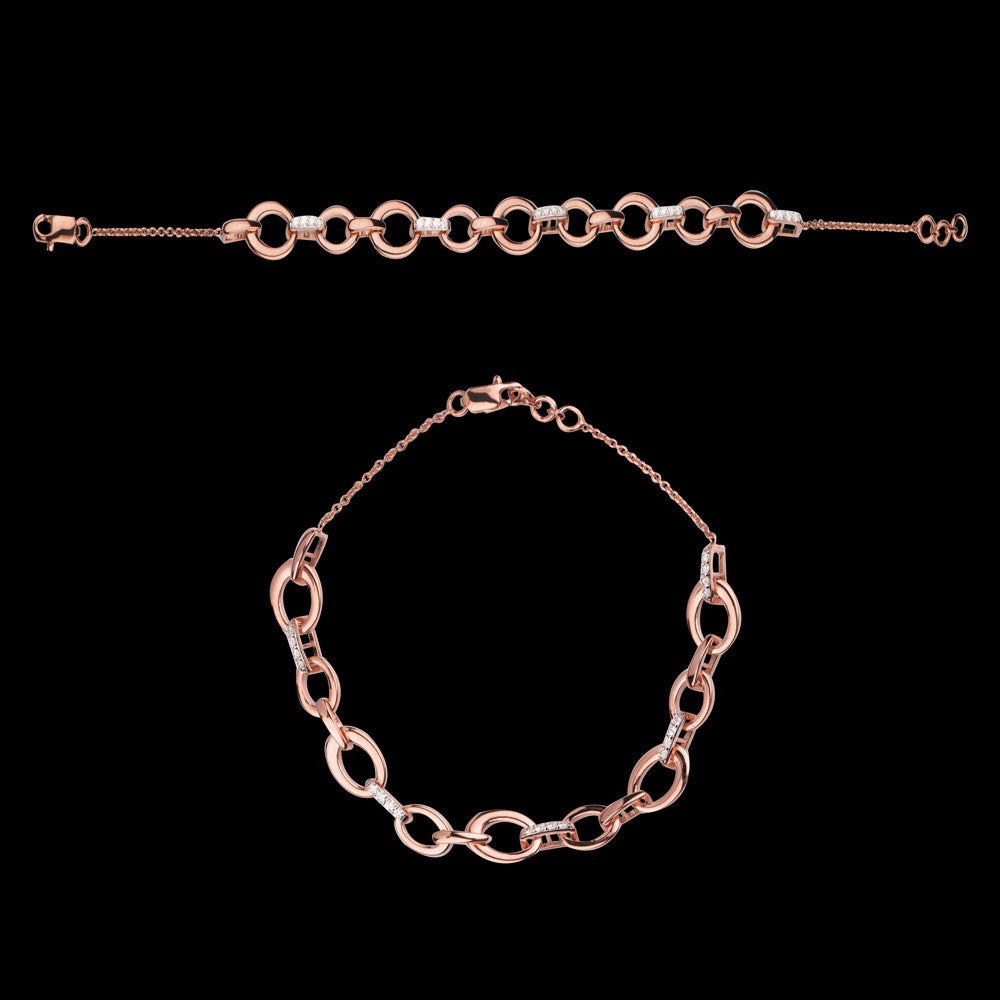 14K Rose Gold Diamond Bracelet - 0.26ct VVS-VS-GH