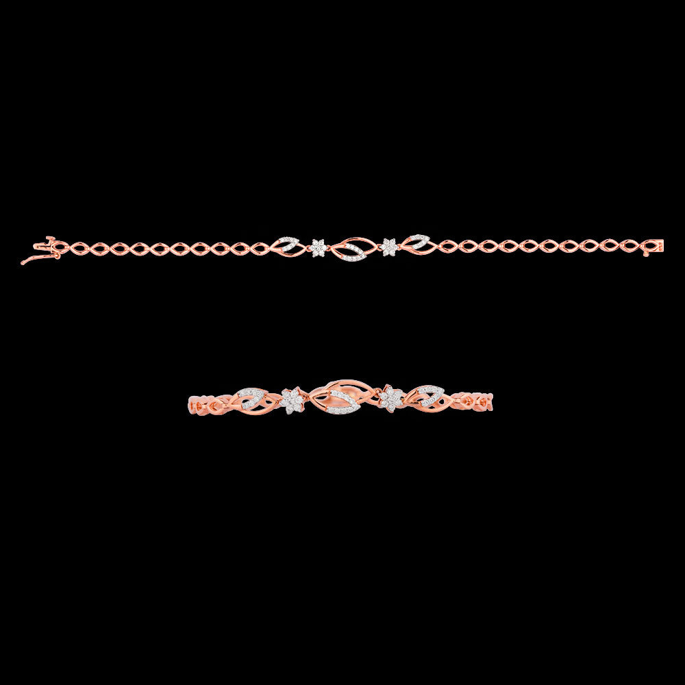 18K Rose Gold Diamond Bracelet - 0.244ct VVS-VS-GH