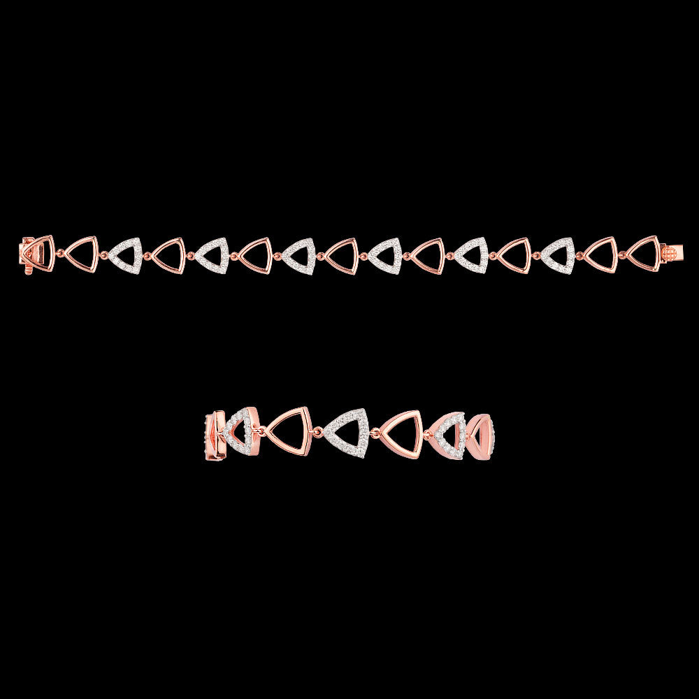 14K Rose Gold Diamond Bracelet - 1.1ct VS-SI-GH