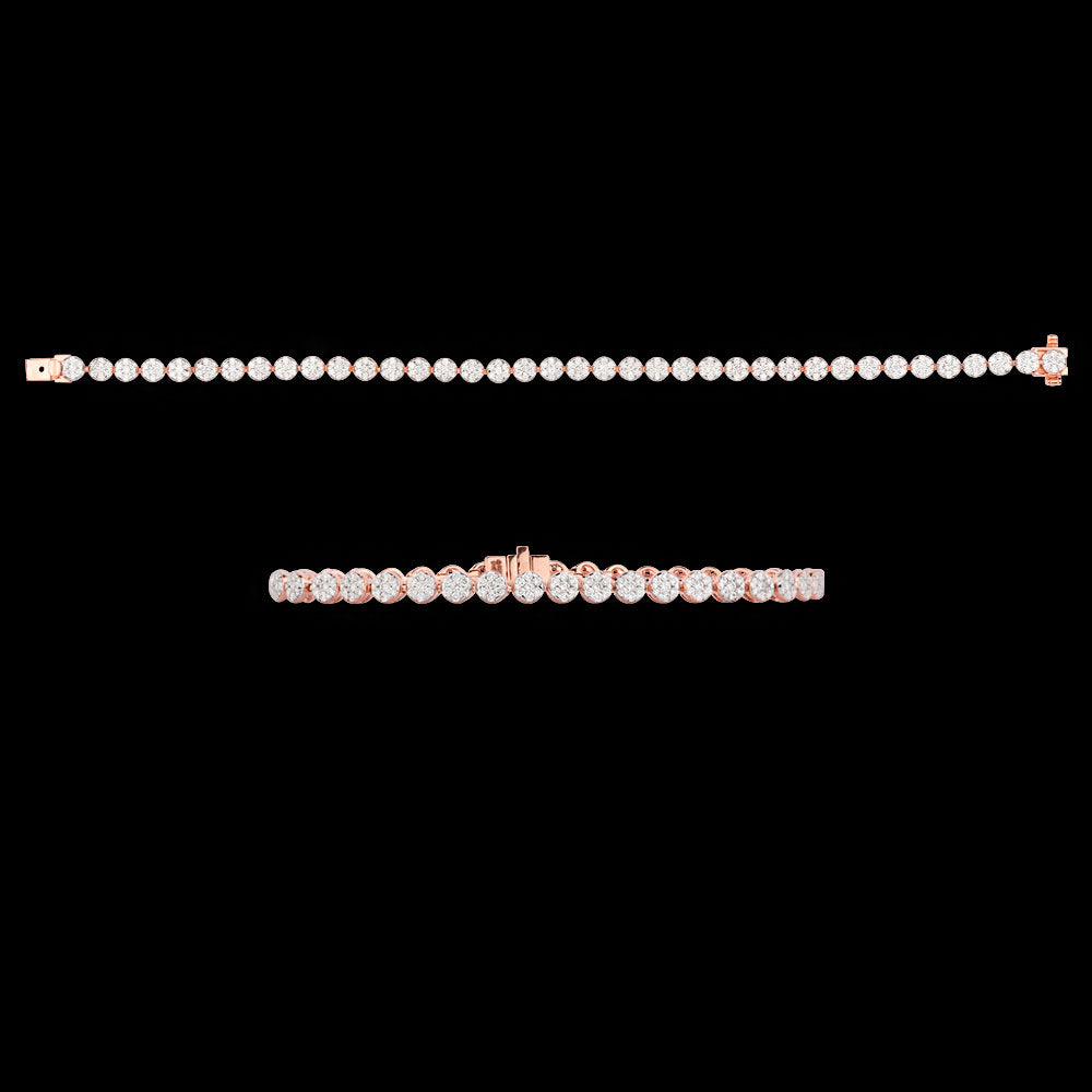 14K Rose Gold Diamond Bracelet - 2.136ct VS-GH