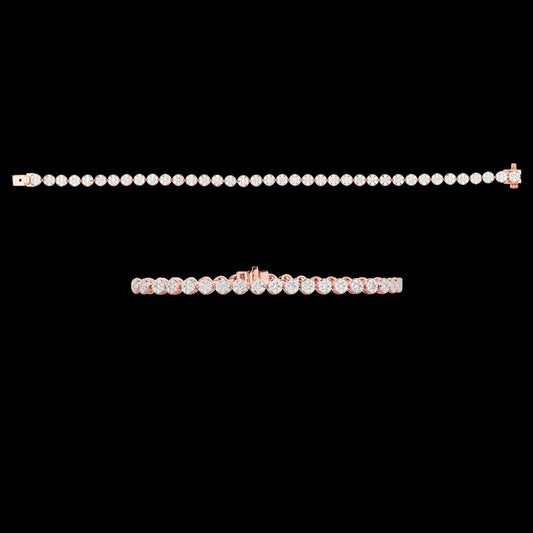 14K Rose Gold Diamond Bracelet - 2.136ct VS-GH