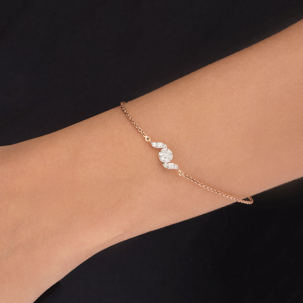 18K Rose Gold Diamond Bracelet - 0.364ct VVS-VS-HI