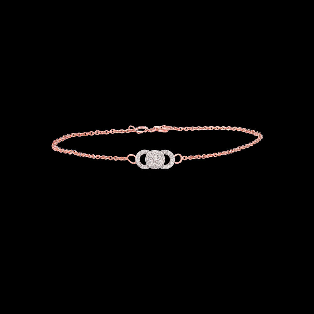 14K Rose Gold Diamond Bracelet - 0.24ct SI-HI