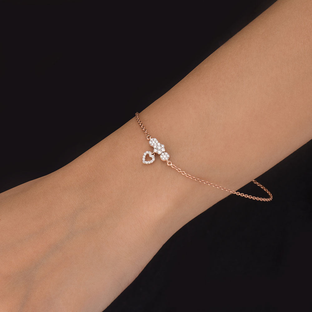 14K Rose Gold Diamond Bracelet - 0.29ct SI-GH