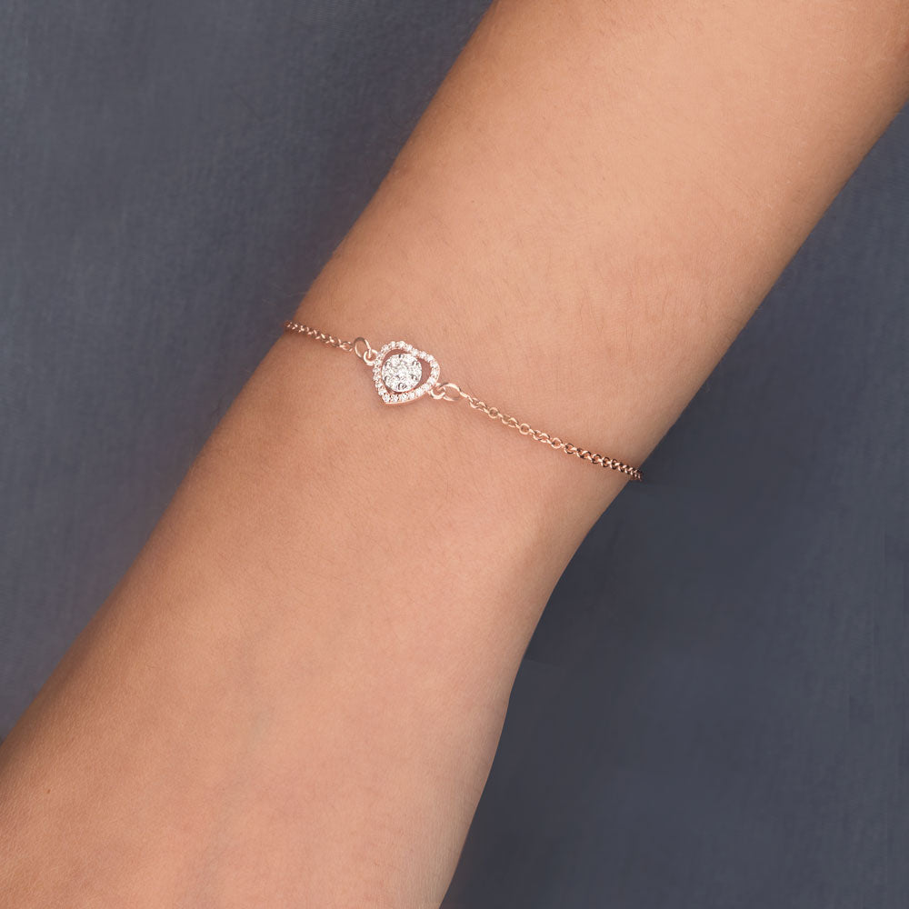 18K Rose Gold Diamond Bracelet - 0.283ct VS-SI-GH