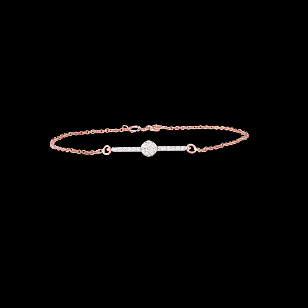 14K Rose Gold Diamond Bracelet - 0.22ct SI-GH
