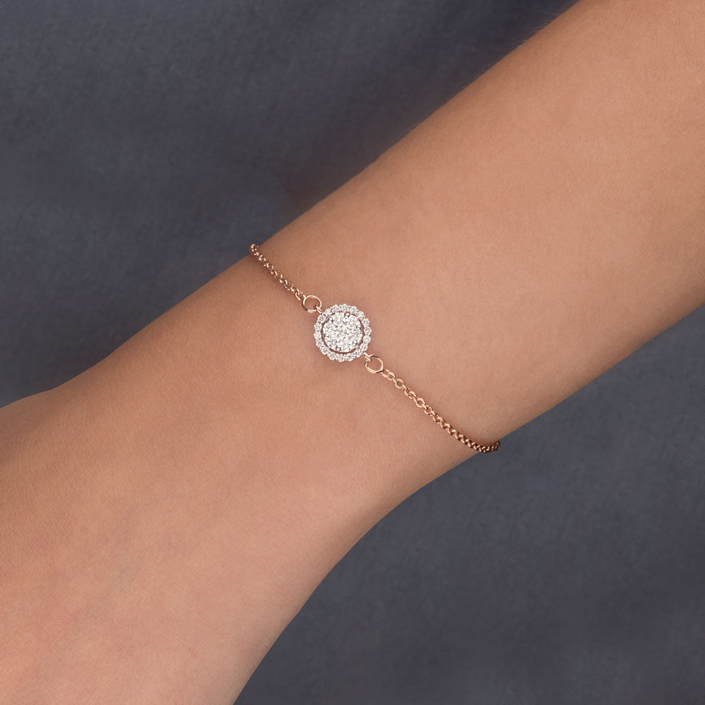14K Rose Gold Diamond Bracelet - 0.49ct VVS-VS-IJ