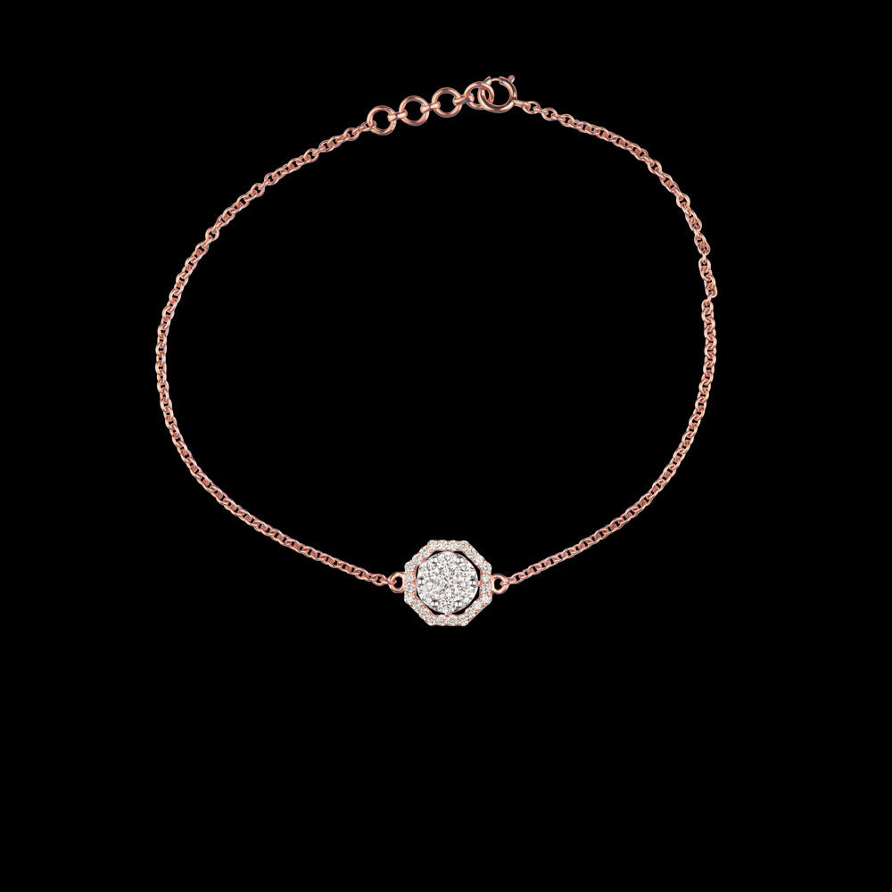 18K Rose Gold Diamond Bracelet - 0.441ct VS-SI-GH