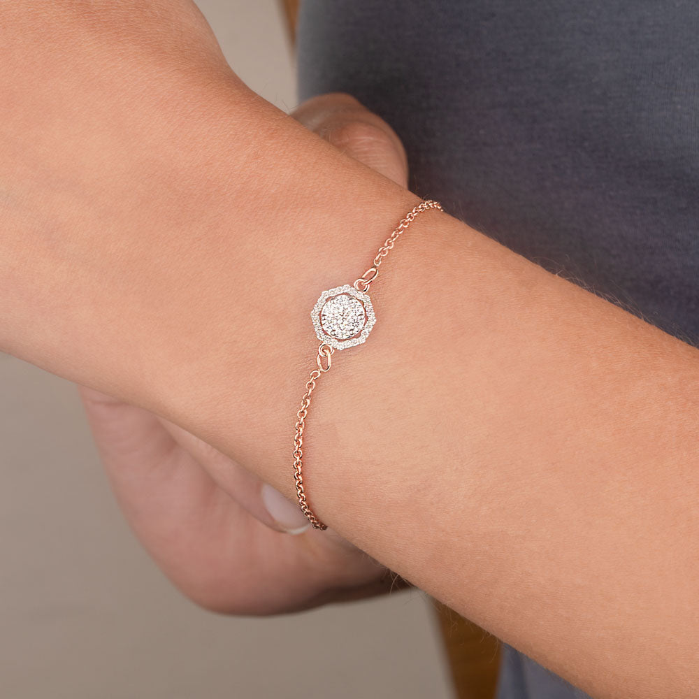 18K Rose Gold Diamond Bracelet - 0.441ct VS-SI-GH