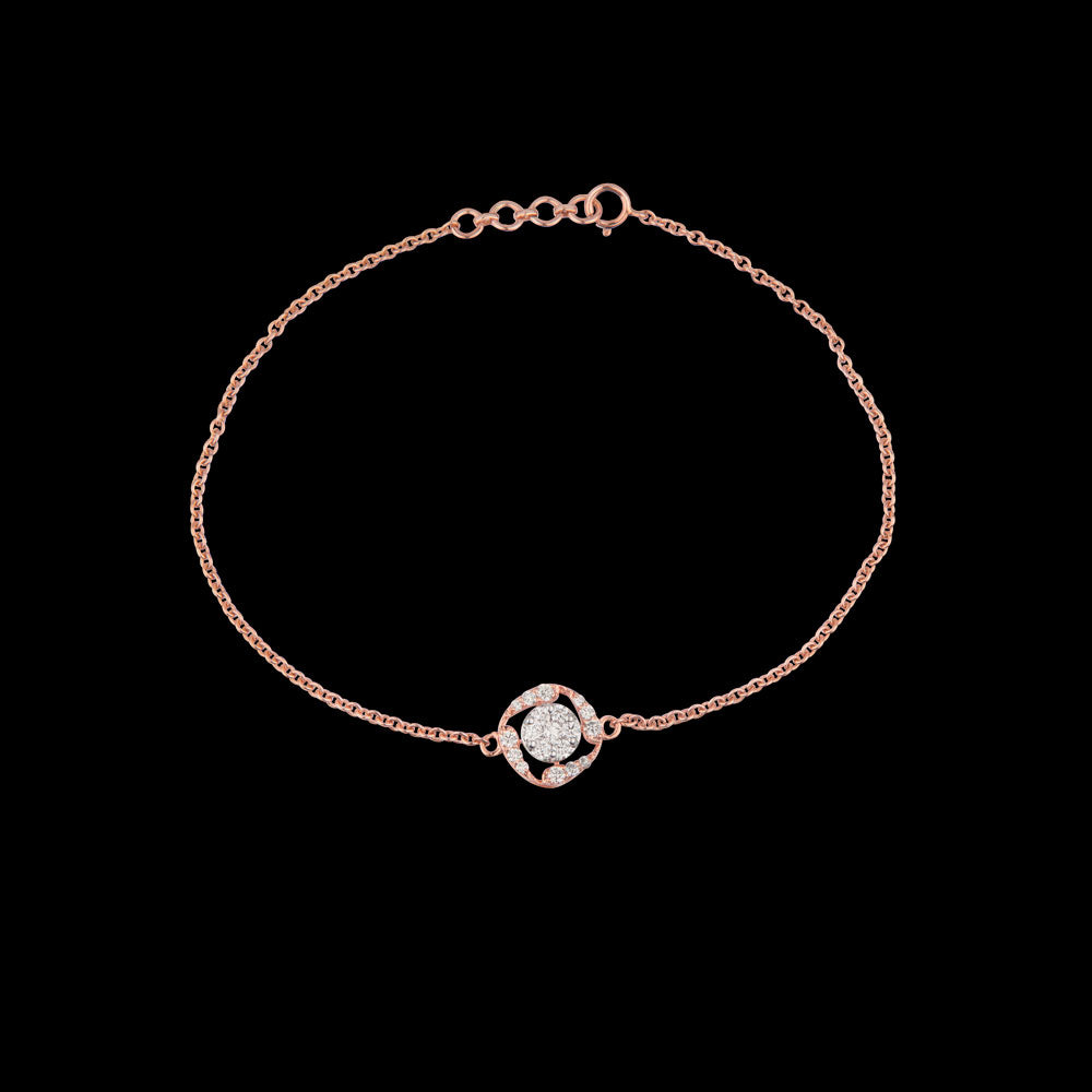 14K Rose Gold Diamond Bracelet - 0.3ct VVS-VS-GH