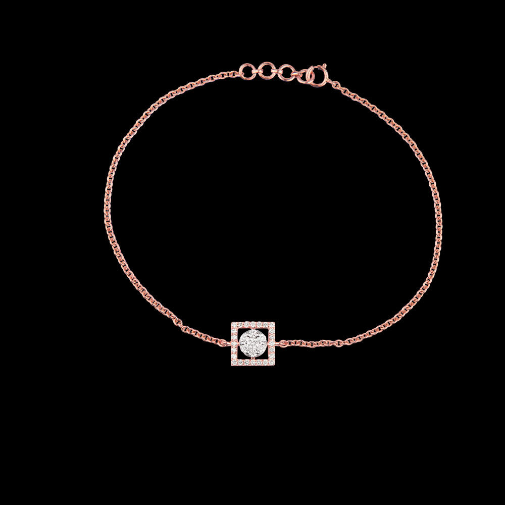 14K Rose Gold Diamond Bracelet - 0.23ct VVS-VS-GH
