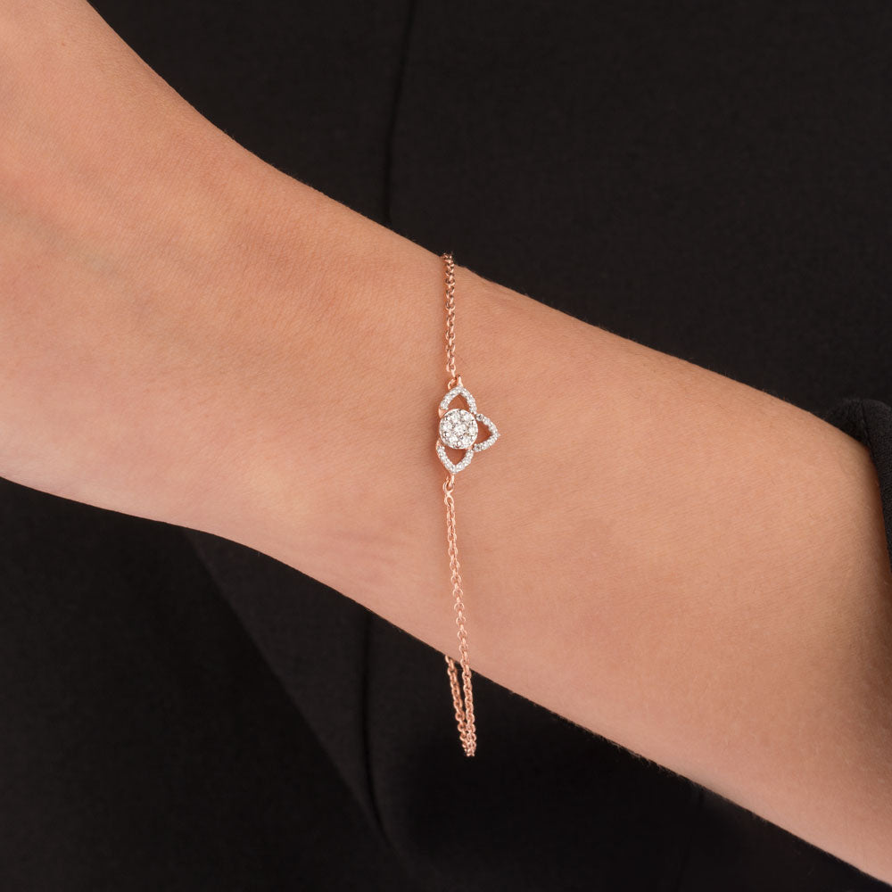 18K Rose Gold Diamond Bracelet - 0.281ct VS-SI-GH