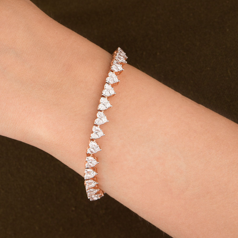 14K Rose Gold Diamond Bracelet - 5.22ct VS-SI-FG