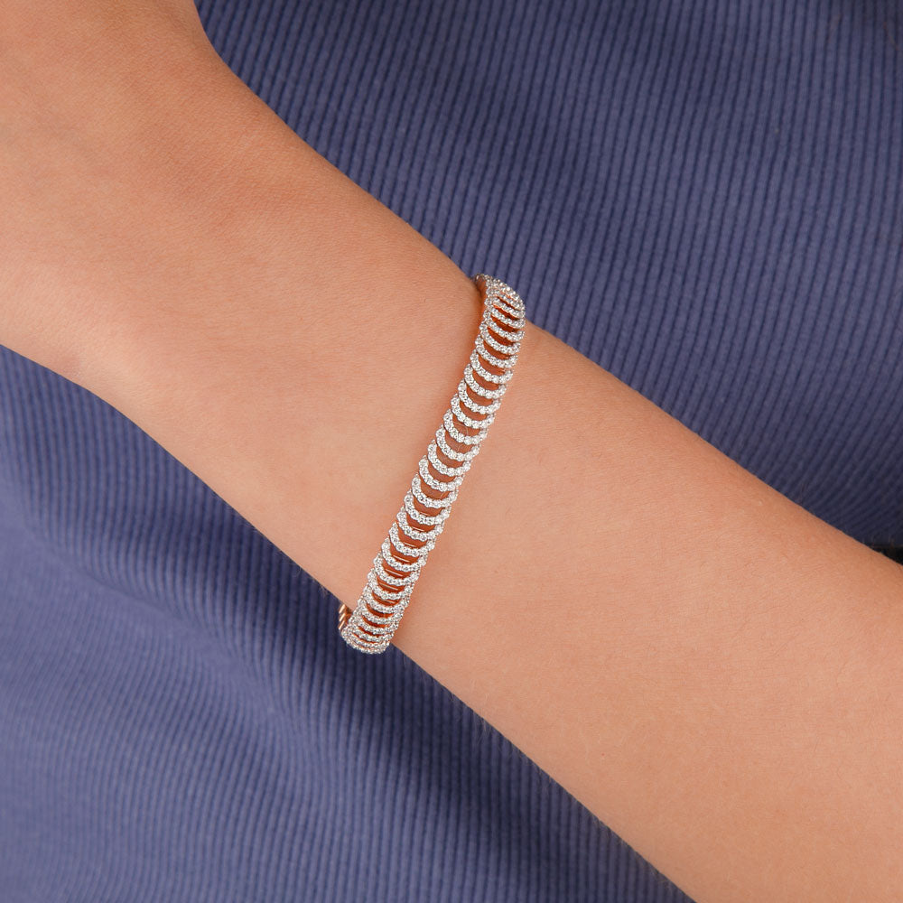 14K Rose Gold Diamond Bracelet - 1.44ct VVS-VS-GH