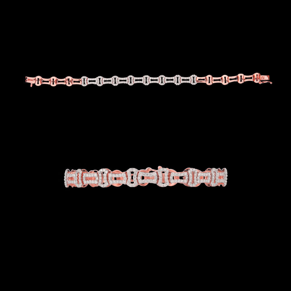 14K Rose Gold Diamond Bracelet - 1.68ct VVS-VS-HI