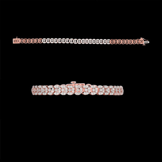 14K Rose Gold Diamond Bracelet - 2.37ct SI-GH