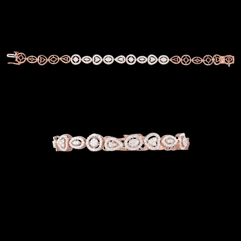 14K Rose Gold Diamond Bracelet - 1.56ct VVS-VS-GH