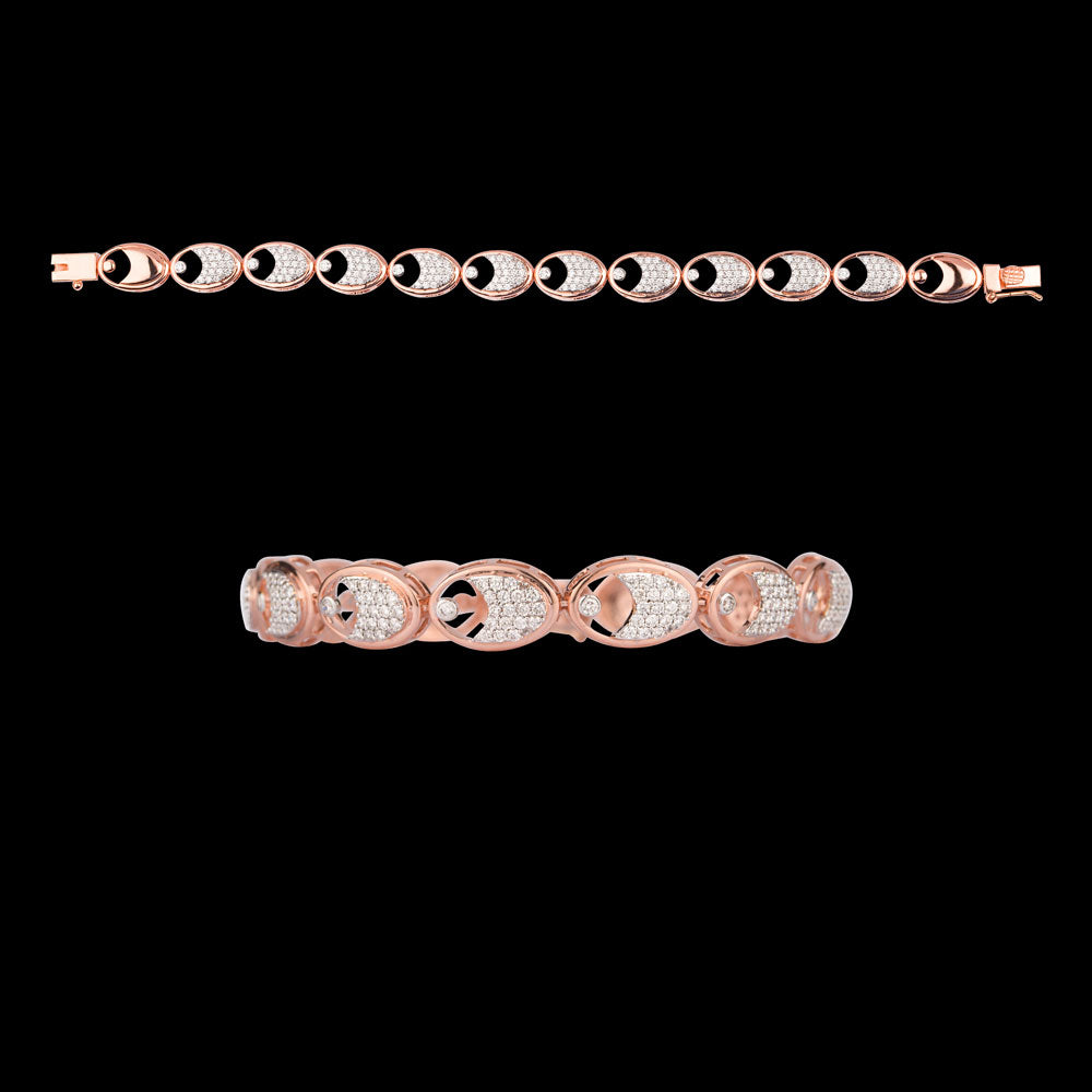 18K Rose Gold Diamond Bracelet - 1.54ct VVS-VS-GH