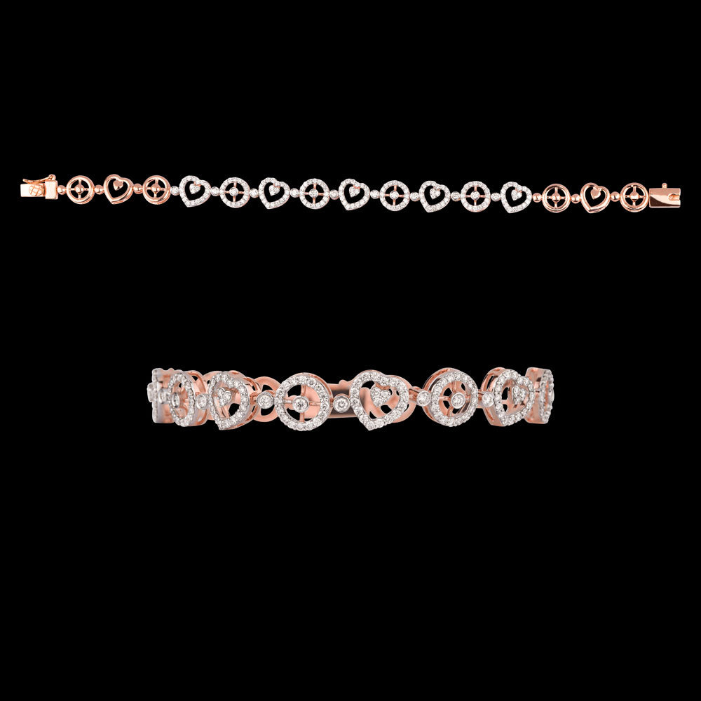 18K Rose Gold Diamond Bracelet - 1.37ct VVS-VS-GH